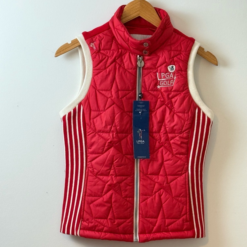 LPGA Golf Wear Quilted Red Performance Vest – Size 85 (Fits S) NWT